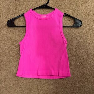 Womens pink and blue crop top!